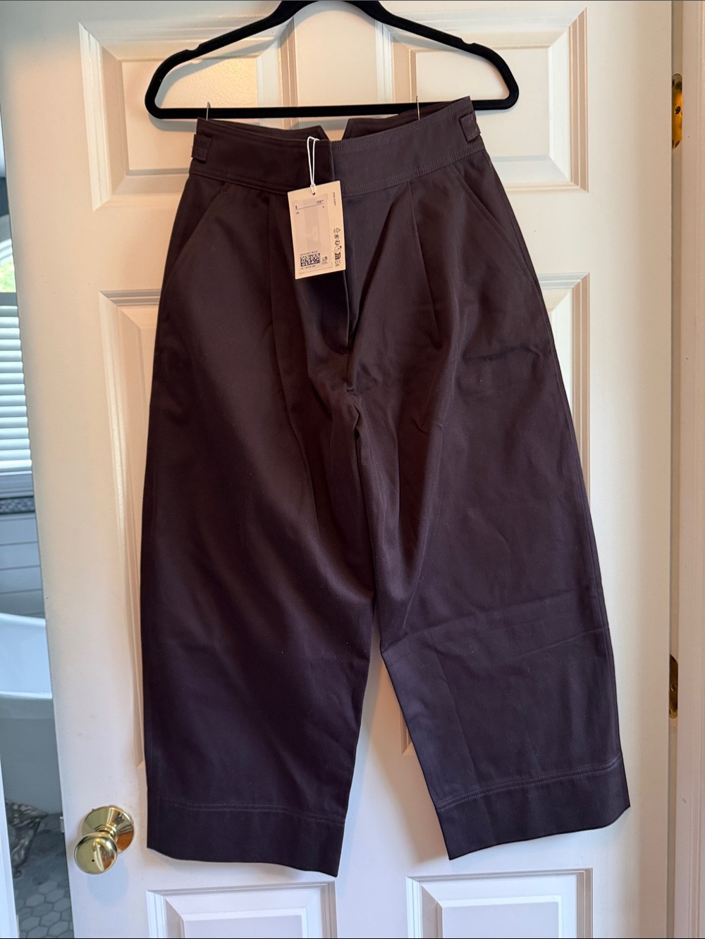 COS Dark Brown High-Waist Wide-Leg Trousers